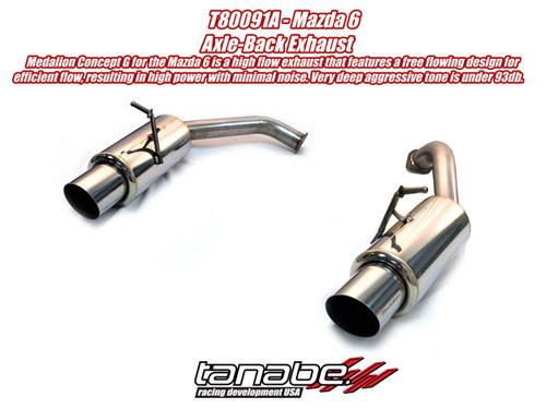 Tanabe concept g catback exhaust for 03-06 mazda 6 v6 t80091a