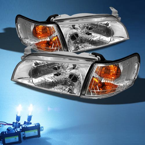 8000k slim xenon hid+93-97 corolla jdm style headlights +corner signal light