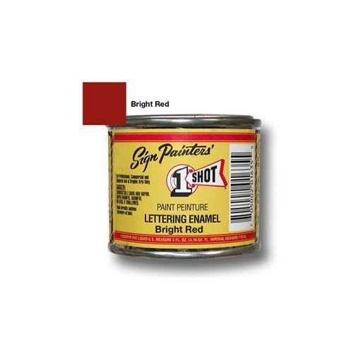 1 shot pinstriping paint bright red one shot 1/2 pt