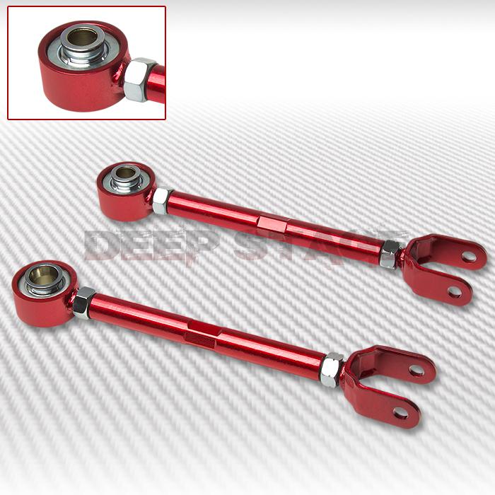 Steel rear traction control camber rod 03-07 nissan 350z z33/g35 v35 vq35 red