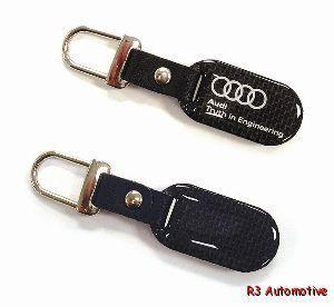 Audi carbon fiber key chain - factory oem accessory -a3-a4-a5-a6-a7 -a8 -tt