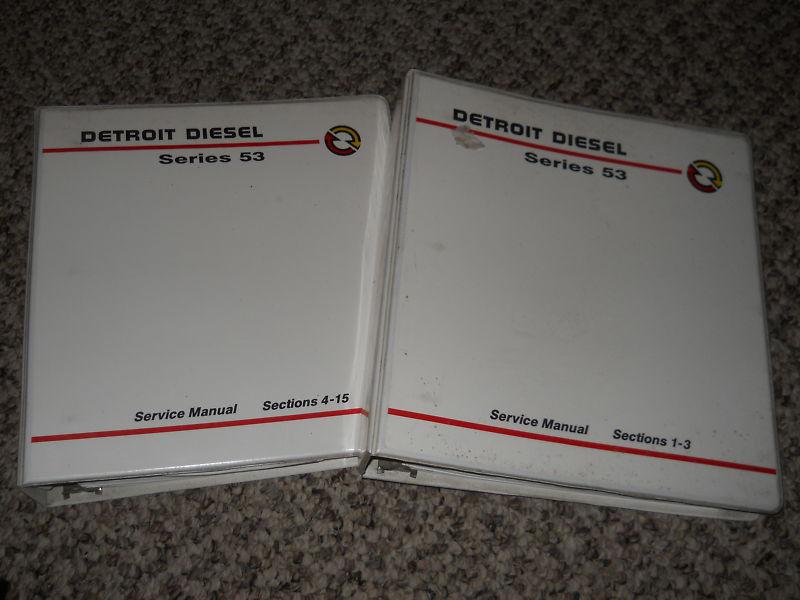 Detroit diesel series 53 factory service shop manual binder 2 volume set  6se202