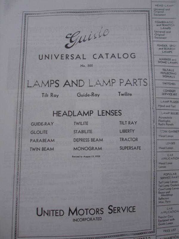 1910s-32 guide headlight lenses taillight lenses identification cowl lamps