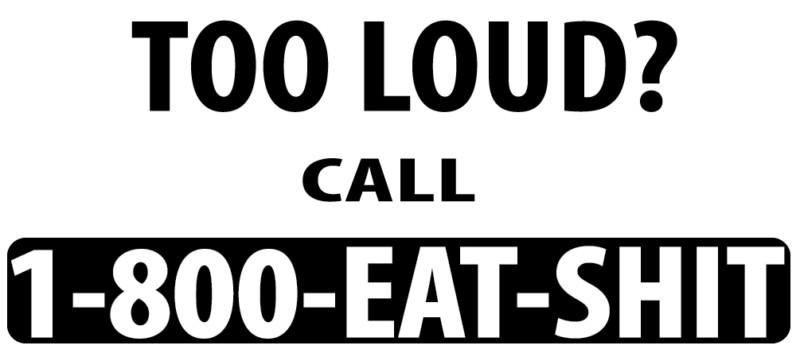 Too loud funny decal laptop car window tablet vinyl sticker free usps shipping
