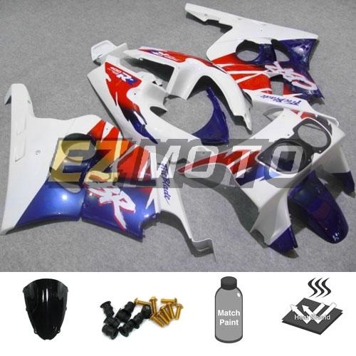 Bodywork fairing kit pack w/ windscreen & bolts for honda cbr400rr nc29 90 91 ac