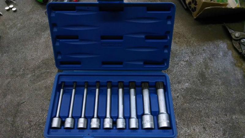 Cornwell tools cbsmtsl923s 9pc 3/8 & 1/2 drive long xzn triple square bit set 