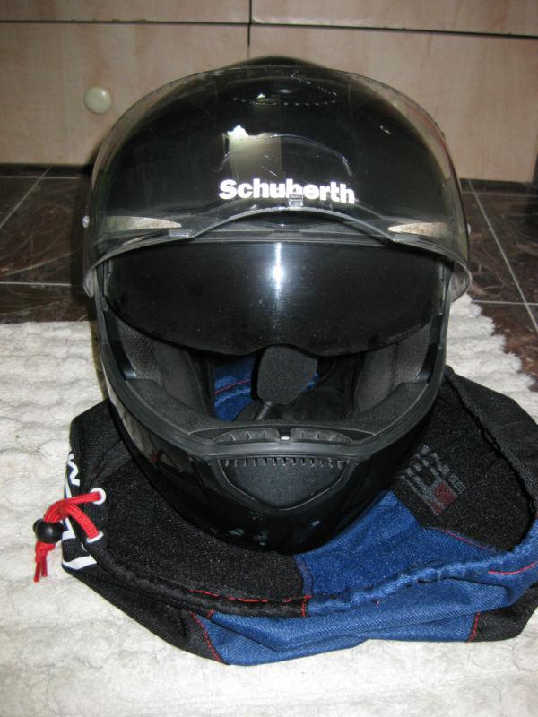 Schuberth c3 black glossy helmets with 2 cardo bluetooths speaker