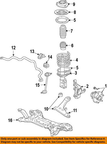 Dodge oem 68033950ab front suspension-strut