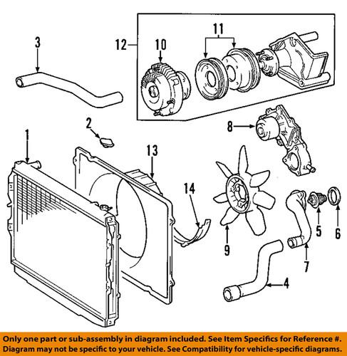 Toyota oem 1637265010 cooling fan-pulley