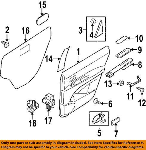 Subaru oem 91163xa01a interior-rear door-protector