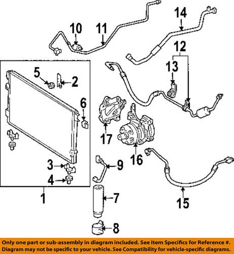 Toyota oem 884600c050 a/c condenser