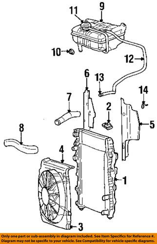 Jeep oem 5143008aa radiator-side seal