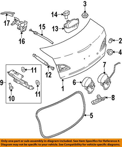 Mazda oem bgv556820 trunk lock actuator motor/trunk/trunk part