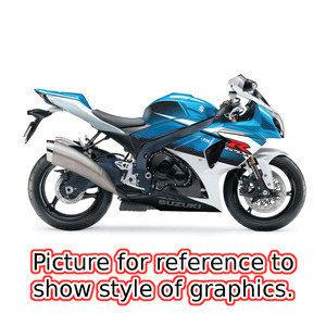 08-10 suzuki gsxr600 & gsxr750 factory effex upper graphic kit - blue