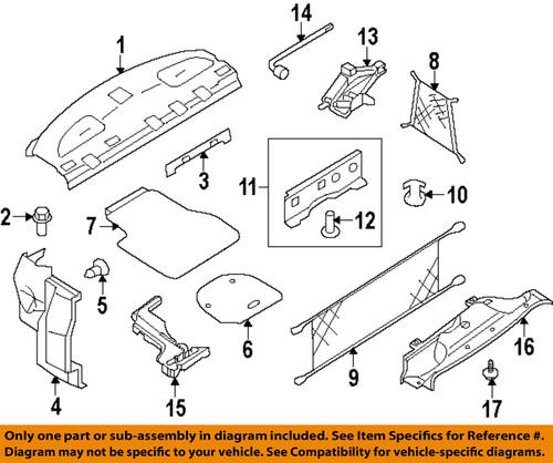 Nissan oem 84978jb100 interior-rear-spacer