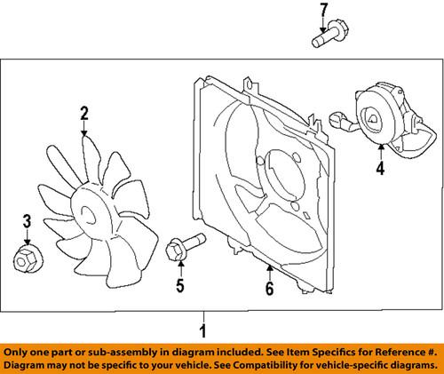 Subaru oem 73310fj003 a/c condenser fan-fan assembly