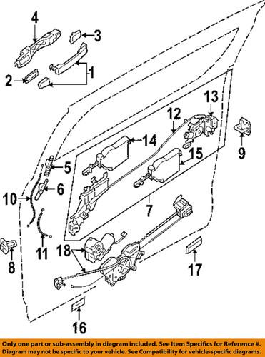 Nissan oem 825305z000 side loading door-cable