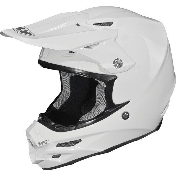 White xl fly racing f2 carbon solid helmet 2013 model