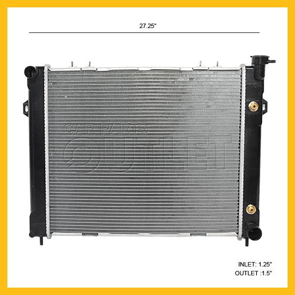 93-97 grand cherokee radiator 5.2 v8 at 2row slot mount auto toc 1993-1997 a/t