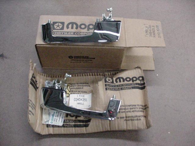 Nos mopar door handles chrysler dodge plymouth a, b, c body no reserve