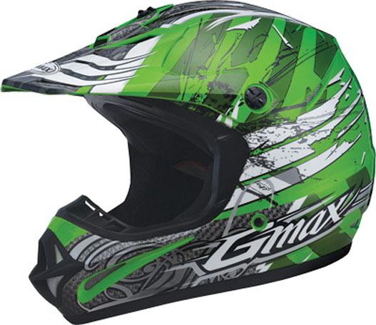 Gmax youth gm46y-1 shredder helmet green white m/medium