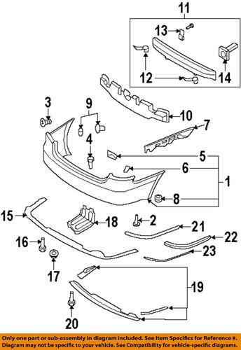 Hyundai oem 866823k700 bumper trim-outer molding