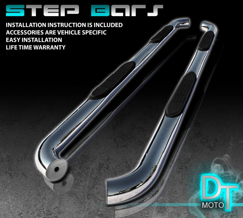 05-11 toyota tacoma crew/double cab t-304 3" side step nerf bars