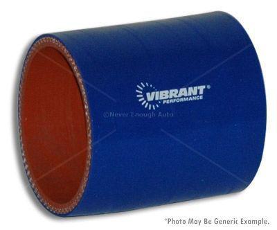 Vibrant  2702b 4 ply silicone sleeve 1.5" i.d. x 3" long blue