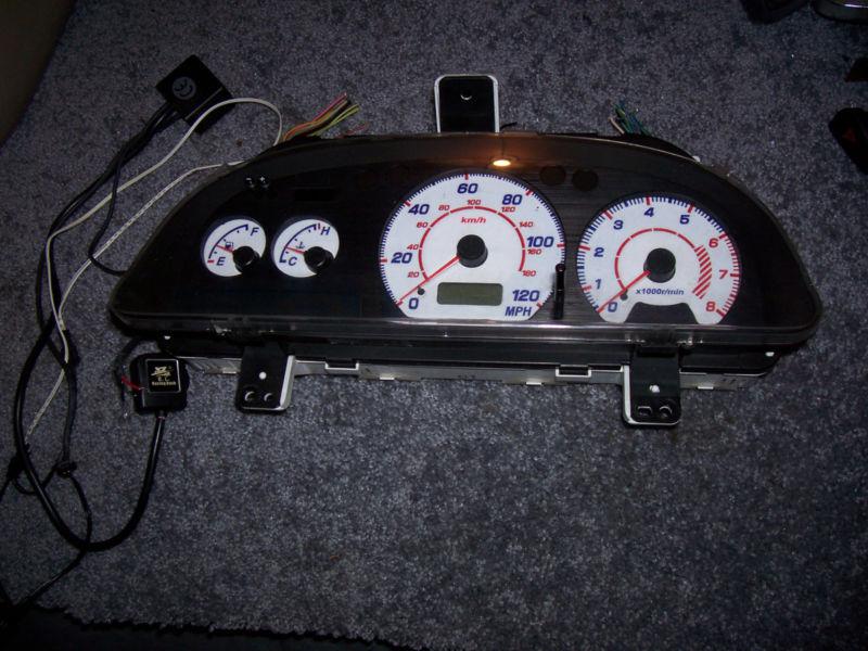 99-00-01 subaru impreza 5 spd e.l racing dash, gauge cluster,custom ! look!