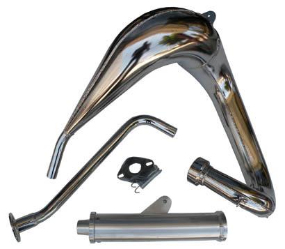 Yamaha blaster shearer pipe complete exhaust chrome