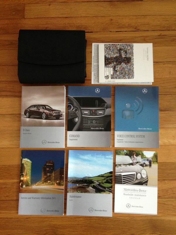 2011 mercedes benz e-class owner's manuals + navigation book & case