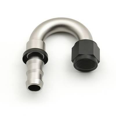 Mr. gasket push-on hose fitting -10 an socketless barb female 180 degree p18010