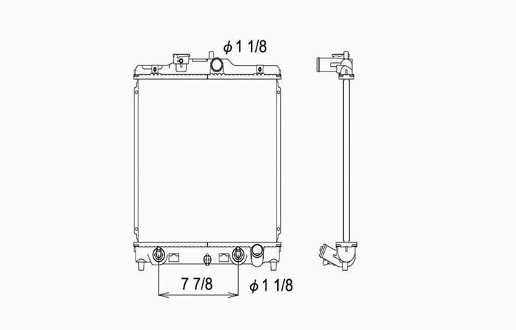 Replacement radiator honda civic honda del sol automatic / manual 19010p07014