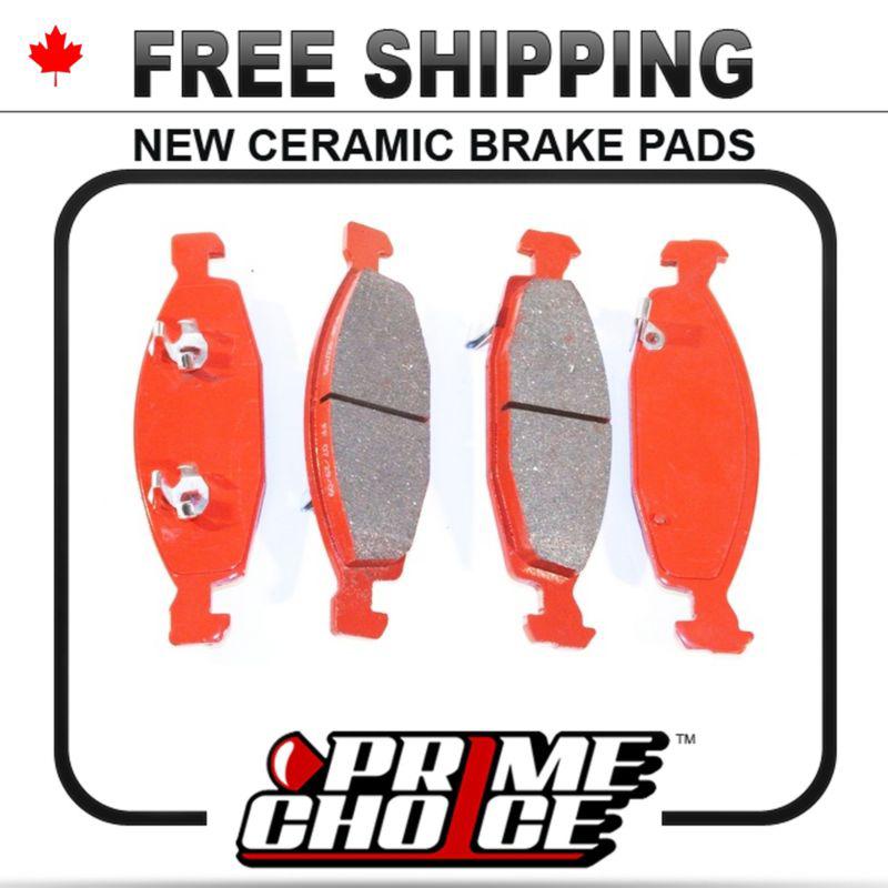 New premium complete set of front ceramic disc brake pads with shims