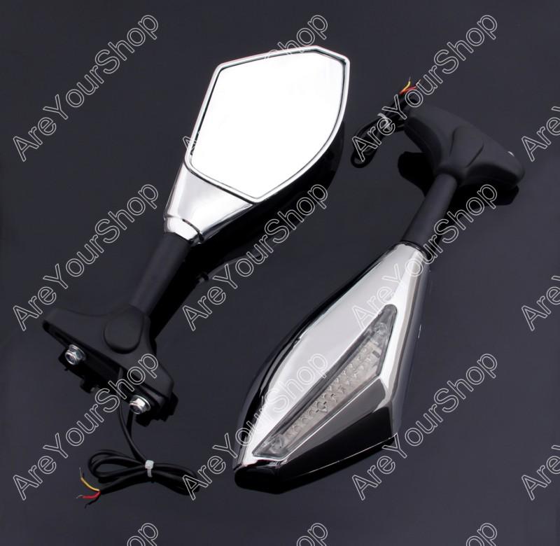 Universal moto led turn signal mirrors honda kawasaki suzuki yamaha ducati s