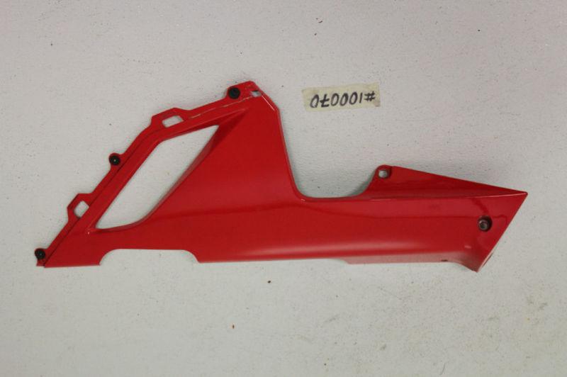 Kawasaki zx6r zx-6r zx6-r oem left lower fairing red 2007 2008 07-08 clean