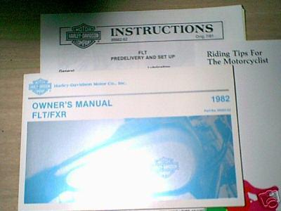 Nos 1982 harley davidson shovelhead fxr/flt owners manual kit