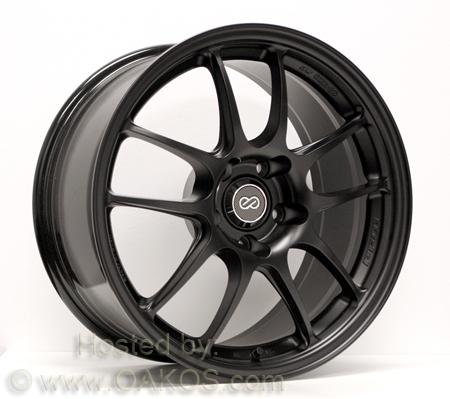 Enkei pf01 wheels 18x9'' 5x114.3 45mm black subaru sti rims 460-890-6645bk