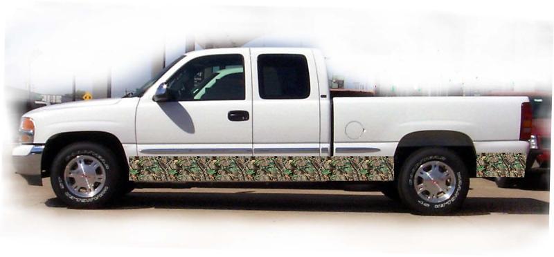 Six 10"x60" realtree hardwood camo graphic stripe kit truck atv