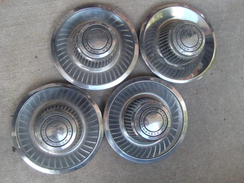 Chevy 15" 14" corvette chevelle nova rally wheel caps real gm original set of 4 