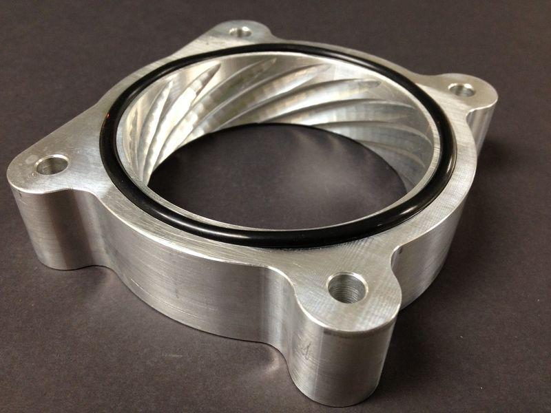 Silver nissan titan, frontier, armada throttle body spacer