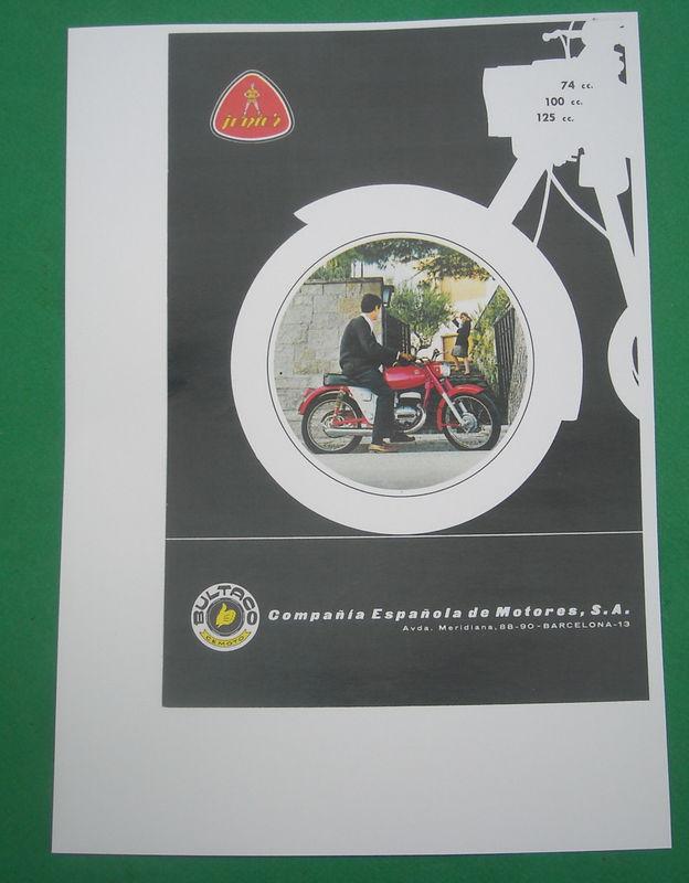 Bultaco junior 74-125,photocopy factory sales brochure 