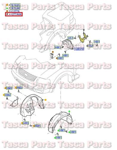 New oem lh quarter panel extension bracket 2008-9 ford taurus x 2005-7 freestyle