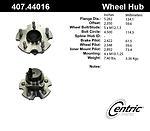 Centric parts 407.44016 rear hub assembly