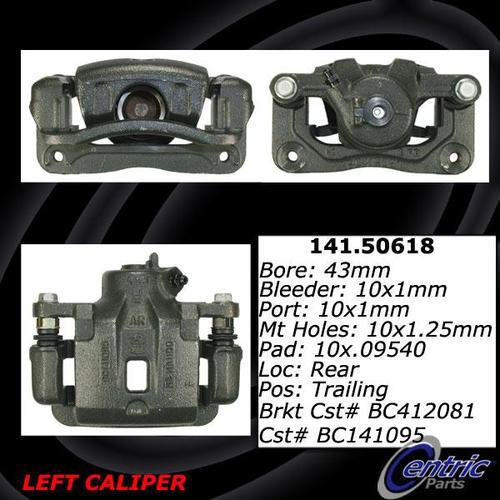 Centric 141.50618 rear brake caliper-premium semi-loaded caliper-preferred