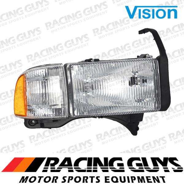 Rt passenger head light clear lense 94-01 dodge ram 1500 2500 3500