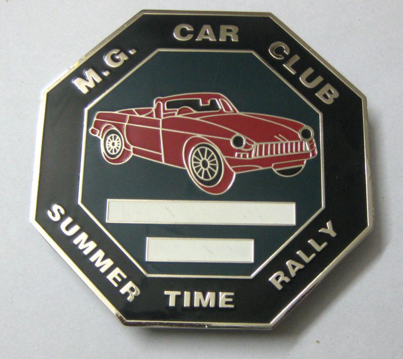 Mg car club summer time rally car grill badge emblem logos metal enamled badge 