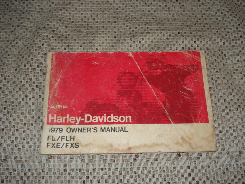 1979 harley davidson motorcycle owners manual fl/flh fxe/fxs hd original