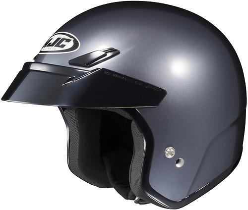 New hjc cs-5n open-face adult helmet, metallic anthracite/dark gray, 2xl/xxl