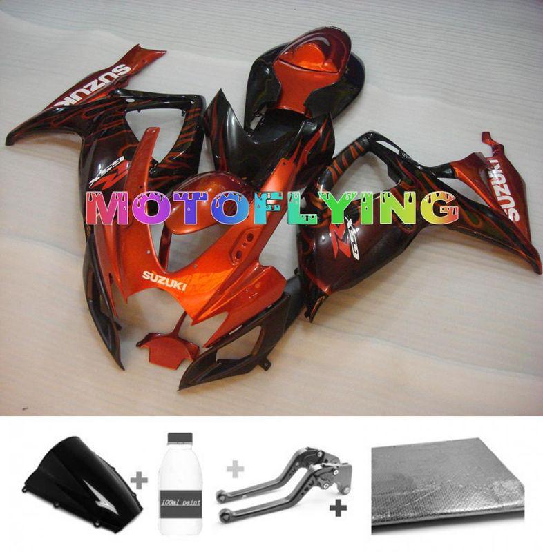 Injection fairing bodywork paint levers for suzuki 2006 2007 gsxr 600 750 k6 h09